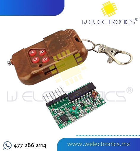 [MOD0081] KIT CONTROL REMOTO INALAMBRICO 2262/2272 4 CANALES