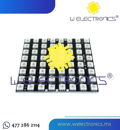 [MOD0088] MODULO MATRIZ LED RGB 5050 WS2812B 64 LEDS