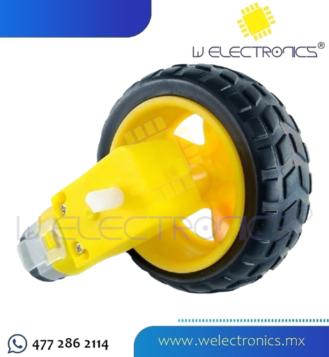 [870-097] MOTORREDUCTOR 5V 4.5KG/CM TORQUE C/LLANTA