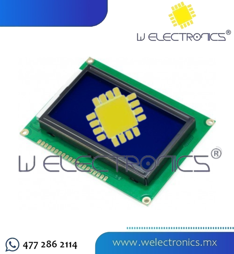 [LCD0003] PANTALLA LCD GRAFICADORA 128X64 FONDO AZUL LETRAS
