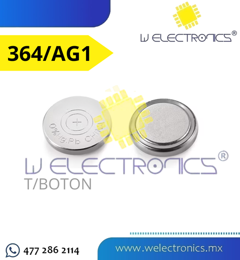[660-434] BATERIA ALCALINA 1.5V T/BOTON 364/AG1