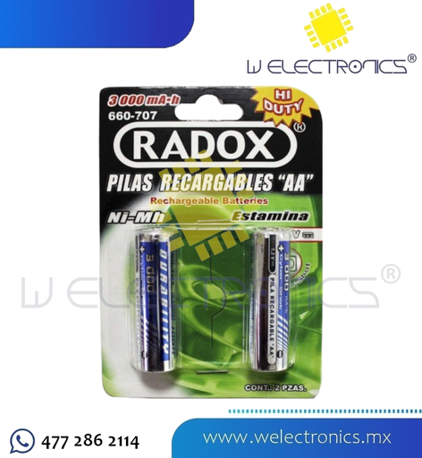 [660-707] PILAS RECARGABLES NI-MAH 1.2V 3000MAH AA