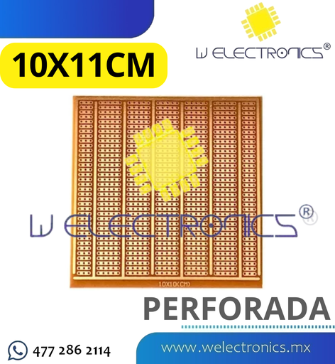 [690-515] PLACA FENOLICA 10X11CM C/ORIFICIOS