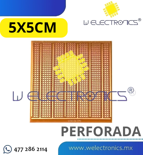 [690-520] PLACA FENOLICA 1.5MM DE 5X5CM T/PROTOBOARD