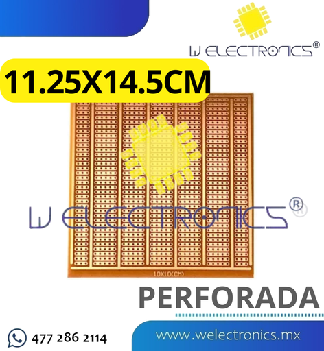 [690-545] PLACA FENOLICA 11.25X14.5CM C/ORIFICIOS
