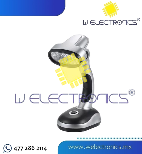 [250-014] LAMPARA DE MESA/ESCRITORIO DE 12 LED GRIS