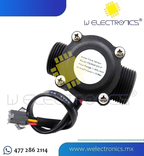 [SEN0015] SENSOR DE CAUDAL DE AGUA 1-60 L/MIN 3/4