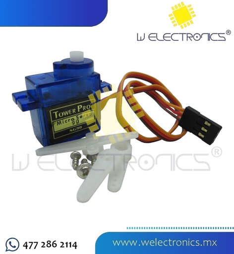 [SER0001] SERVOMOTOR TOWERPRO SG90 2 KG/CM DE TORQUE