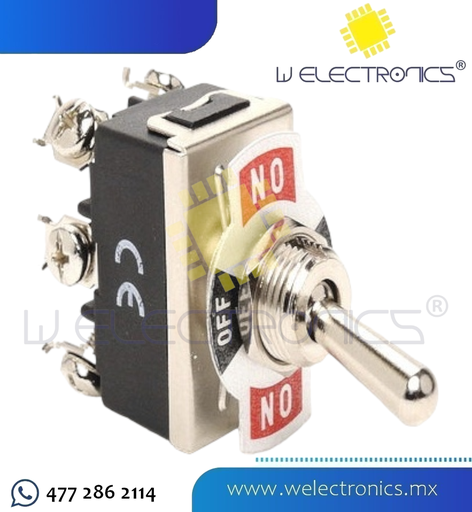 [835-059] SWITCH 6 PATAS 2P-2T ON-OFF-ON 10A 125V