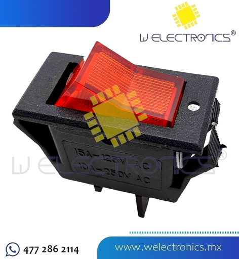 [835-070] SWITCH BALANCIN 1P 1T C/PILOTO 15A 125V