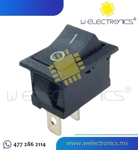 [835-076] SWITCH BALANCIN 1P 1T NEGRO 6A 125V