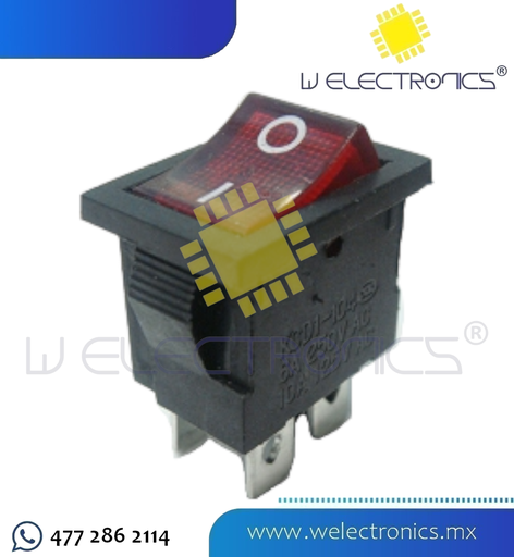 [835-079] SWITCH BALANCIN 1P 1T C/PILOTO 6A 125V
