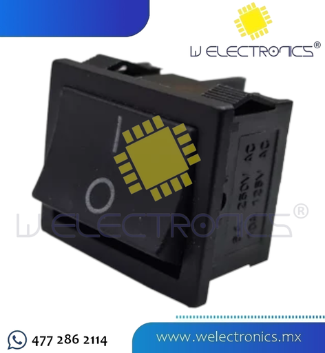 [835-082] SWITCH BALANCIN 2P 2T STD NEGRO 6A 125V