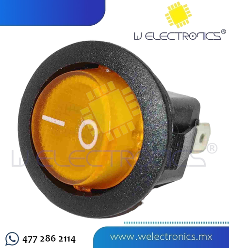 [835-098] SWITCH BALANCIN C/PILOTO 3P 13A 125V AMARILLO