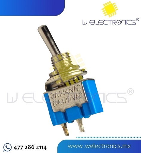 [835-249] SWITCH DE PALANCA 2P 1P-2T ON-OFF 6A/125