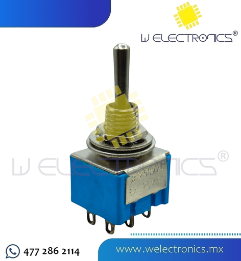 [835-263] SWITCH MINI DE PALANCA 6P 2P-2T ON/OFF/ON 6A 125V