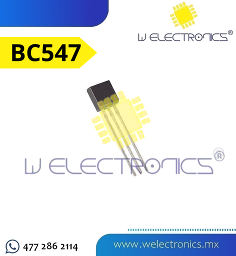[TRAB547] BC547 NPN 50V 100MA HFE 110-800 TO-92