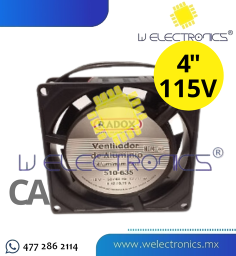 [510-670] VENTILADOR DE ALUMINIO 4" 115 VCA GRANDE