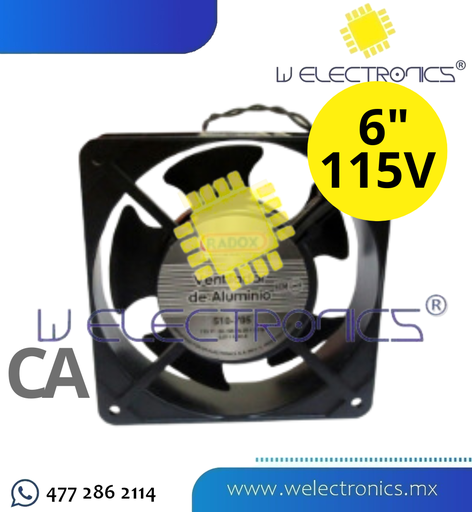 [510-705] VENTILADOR DE ALUMINIO 6" 115 VCA