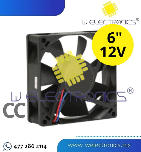 [510-742] VENTILADOR DE PLASTICO 6" 12 VCC