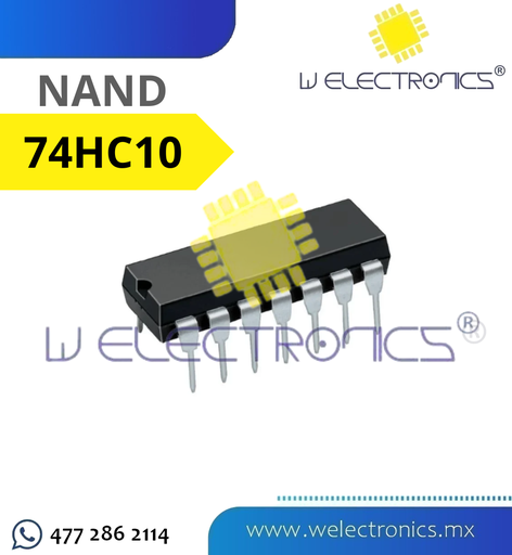 [CIR7410] 74HC10 3 COMPUERTAS NAND DE 3 ENTRADAS