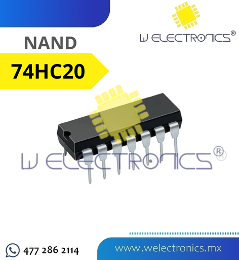 [CIR7420] 74HC20 2 COMPUERTAS NAND DE 4 ENTRADAS