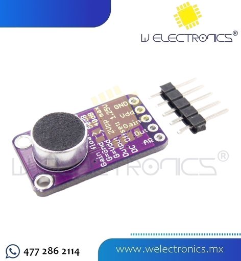 [MOD0103] MODULO MICROFONO ELECTRET C/MAX9814