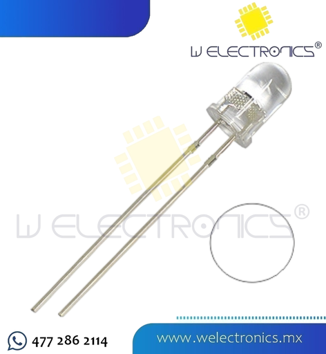 [245-822-1] LED ULTRABRILLANTE 5MM BLANCO CALIDO