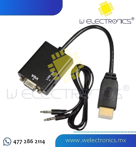 [RAND016] CONVERTIDOR HDMI A VGA AUDIO VIDEO PC