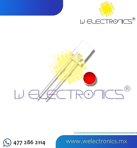 [LED1006] LED ULTRABRILLANTE CUADRADO ROJO 3MM