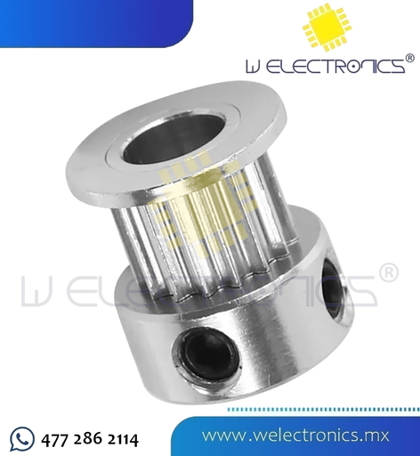 [3D00005] POLEA GT2 ALUMINIO 20 DIENTES 6.35MM