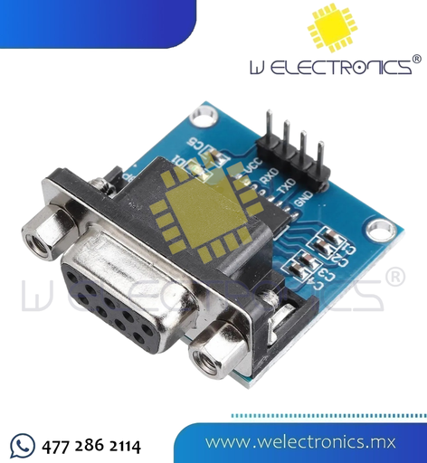 [MOD0044-1] MODULO DB9 MAX 3232 RS232 A TTL 5V/3.3V