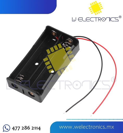 [660-319] PORTAPILA PARA 2 TIPO 18650 C/CABLE