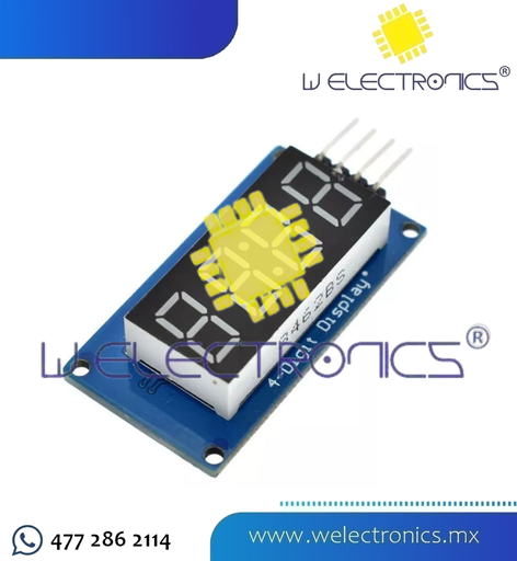 [MOD0037] MODULO DISPLAY 7 SEG - 0.36" AC 4 DIGITOS TM1637