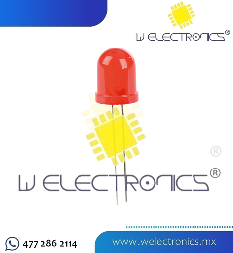 [LED1010] LED DIFUSO 10MM ROJO