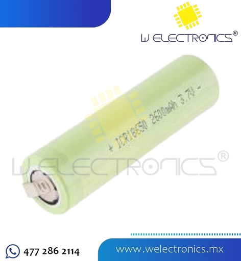 [660-700] BATERIA RECARGABLE TIPO 18650 LI-ION 3.7V 2600 MAH