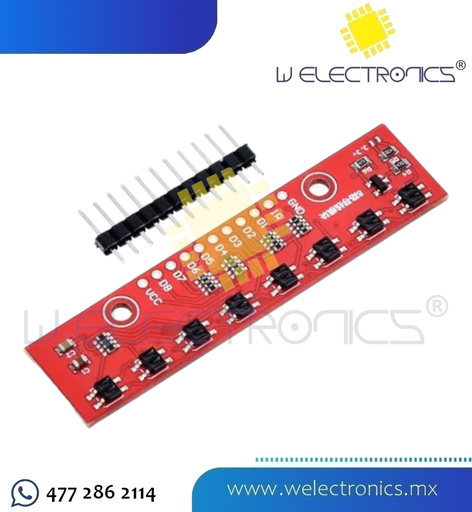 [MOD0084-1] REGLETA SENSORES DE LINEA QTR-8RC