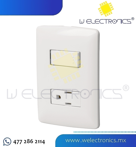 [46455] PLACA CON CONTACTO E INTERRUPTOR SENCILLO