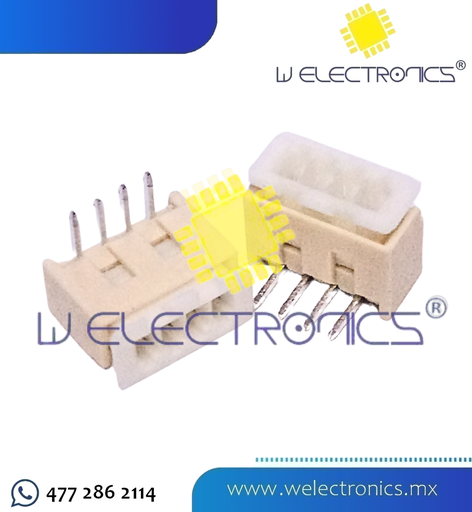 [CON-104] TERMINAL MOLEX JST 1.25 HEMBRA-MACHO 4 PINES