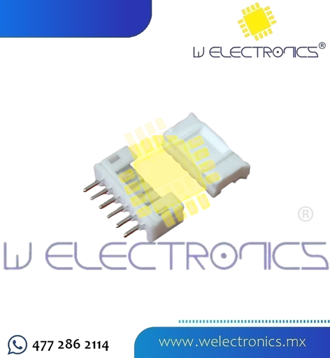 [CON-206] TERMINAL MOLEX JST 2.0 HEMBRA-MACHO 6 PINES