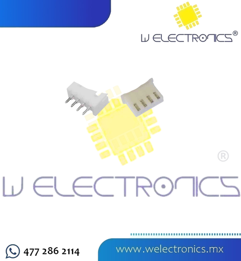 [CON-204] TERMINAL MOLEX JST 2.0 HEMBRA-MACHO 4 PINES