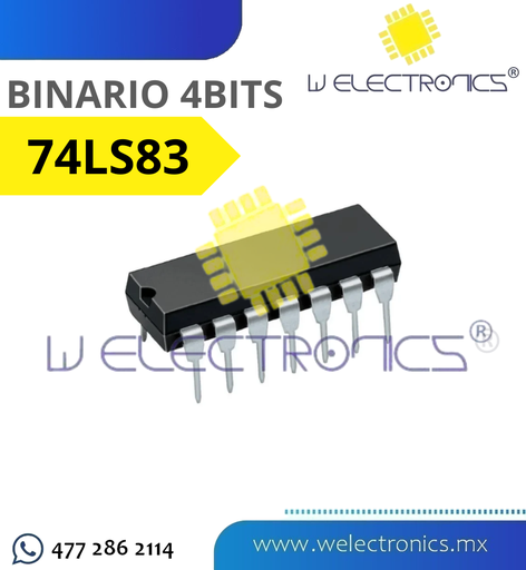 [CIR7483] 74LS83 SUMADOR BINARIO 4BITS