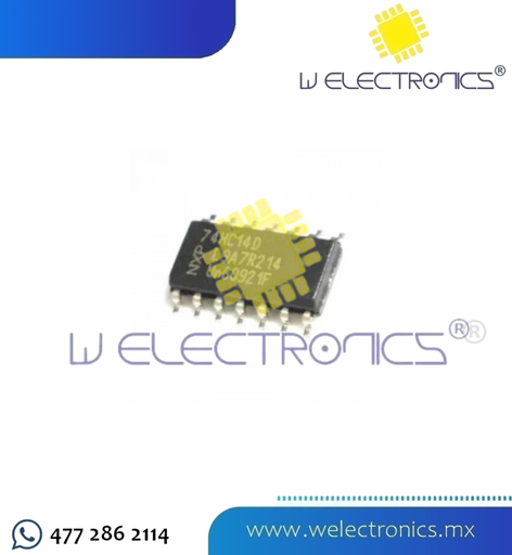 [SMD7414] CI SMD 74HC14 6 COMPUERTAS NOT SCHMITT TRIGGER