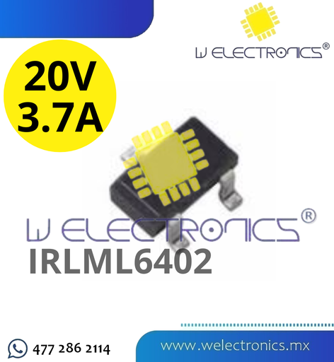 [SMDMO01] MOSFET IRLML6402 SOT23 (E8XKB) 20V 3.7A
