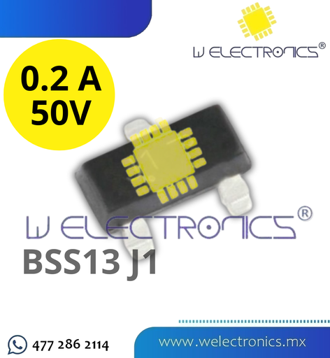 [SMDMO03] MOSFET CANAL N BSS13 J1 200 MA, 50 V SOT-23