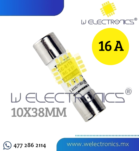 [FUCE002] FUSIBLE DE CERAMICA 10X38MM 16A