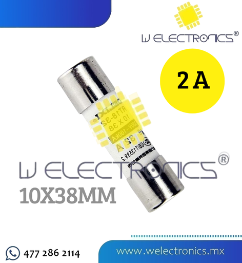[FUCE008] FUSIBLE DE CERAMICA 10X38MM 2A