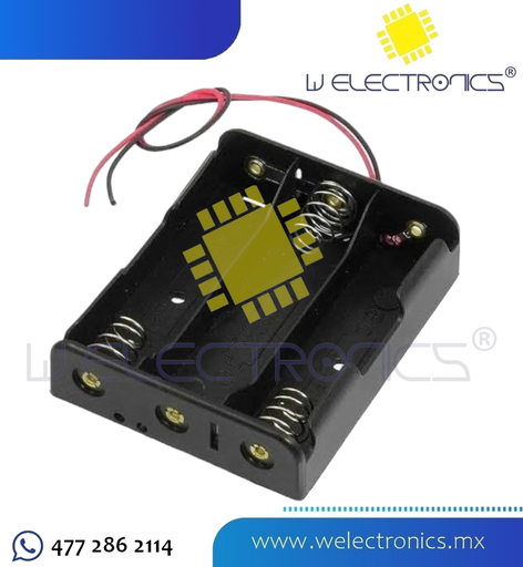 [660-322] PORTAPILA PARA 3 TIPO 18650 C/CABLE