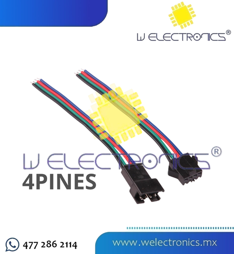 [CON-504] TERMINAL JST SM MACHO HEMBRA 4 PINES CON CABLE