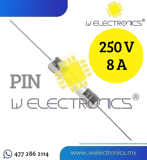 [FUEU-008] FUSIBLE EUROPEO CON PIN 8A 250V